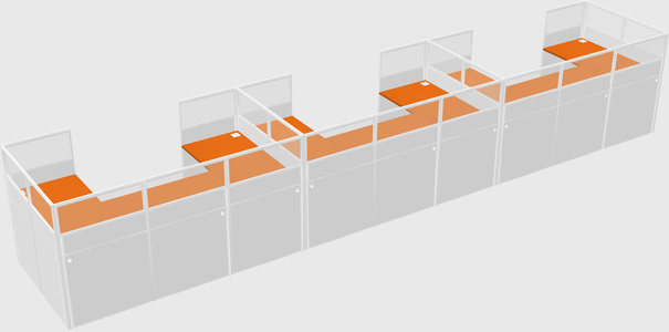 Cabine en u