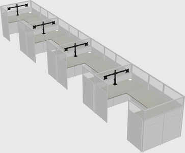 U-shaped cubicle
