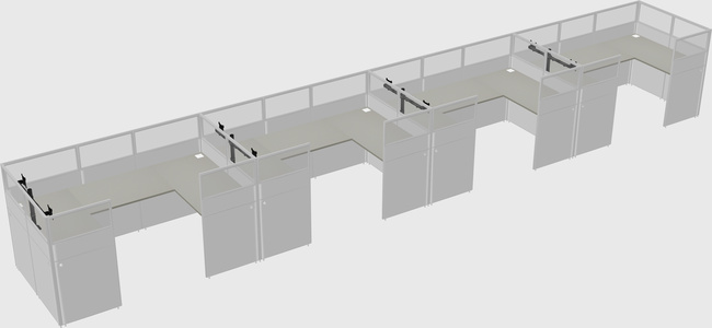 U-shaped cubicle