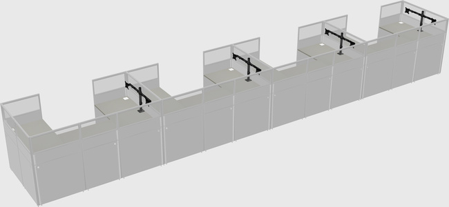 U-shaped cubicle