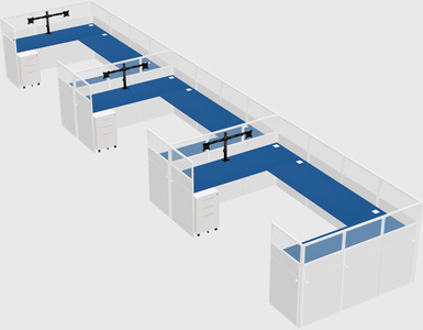 U-shaped cubicle