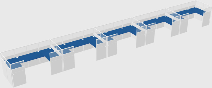 U-shaped cubicle