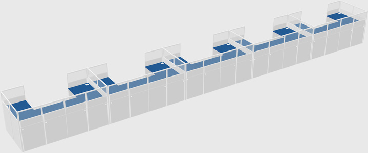 U-shaped cubicle