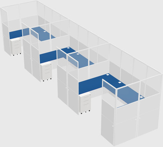 U-shaped cubicle