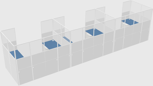U-shaped cubicle