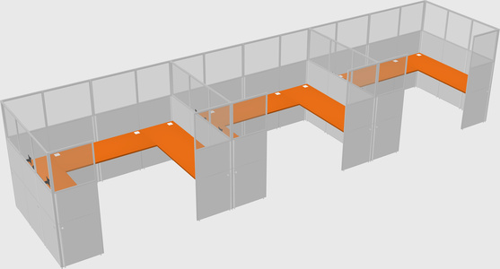 U-shaped cubicle