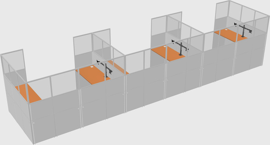 U-shaped cubicle