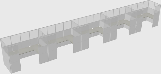 U-shaped cubicle