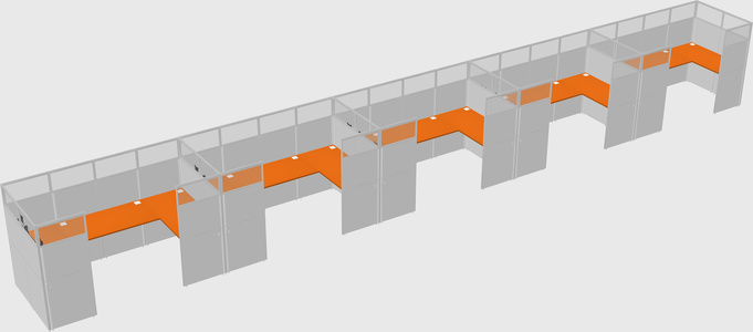U-shaped cubicle