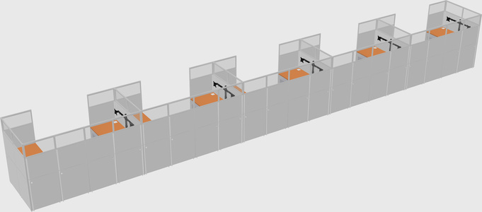 U-shaped cubicle