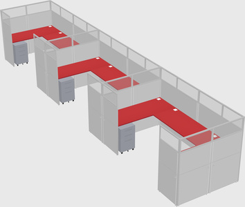 U-shaped cubicle