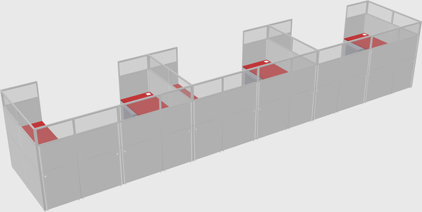 U-shaped cubicle