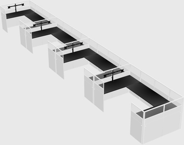 U-shaped cubicle