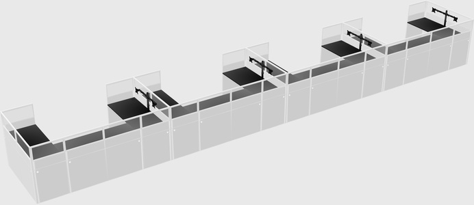 U-shaped cubicle