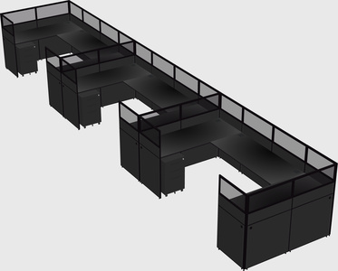 U-shaped cubicle