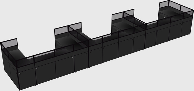 U-shaped cubicle