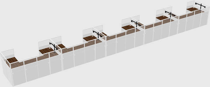 U-shaped cubicle