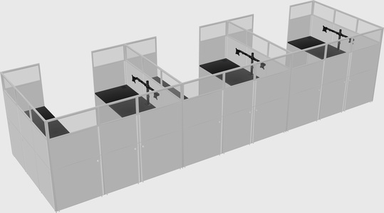 U-shaped cubicle