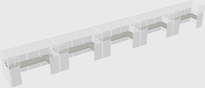 U-shaped cubicle
