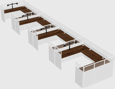 U-shaped cubicle