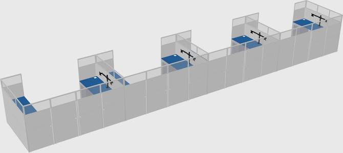 U-shaped cubicle