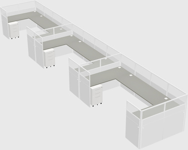 U-shaped cubicle
