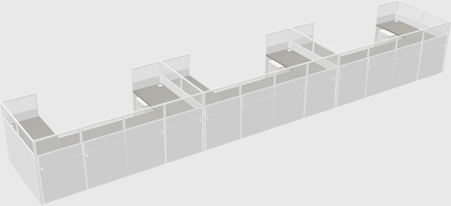 U-shaped cubicle