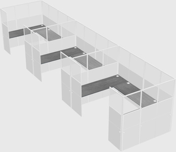 U-shaped cubicle