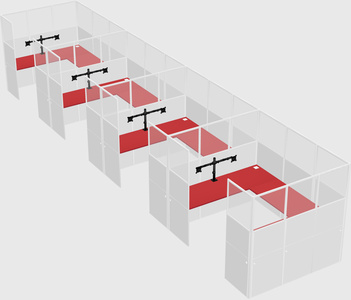 U-shaped cubicle