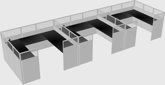 U-shaped cubicle