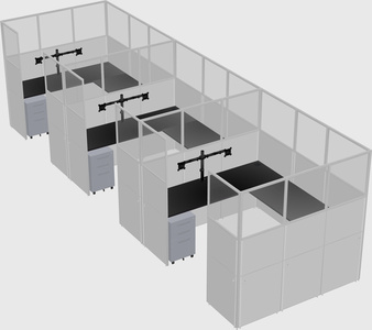 U-shaped cubicle