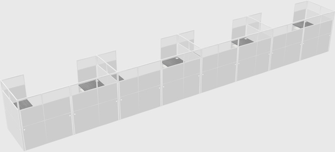 U-shaped cubicle