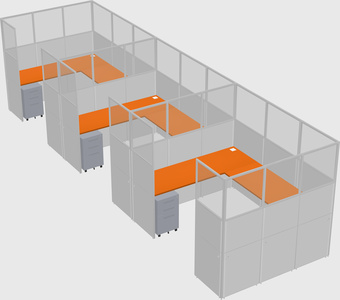 U-shaped cubicle
