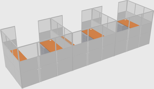 U-shaped cubicle