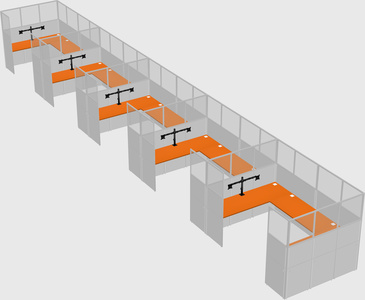 U-shaped cubicle