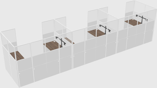U-shaped cubicle