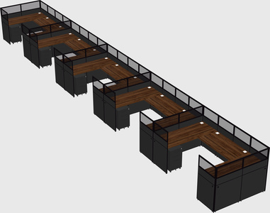 U-shaped cubicle