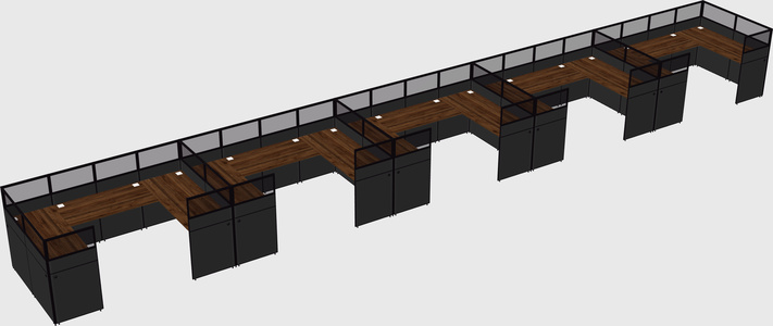 U-shaped cubicle