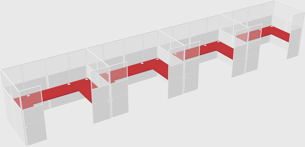U-shaped cubicle