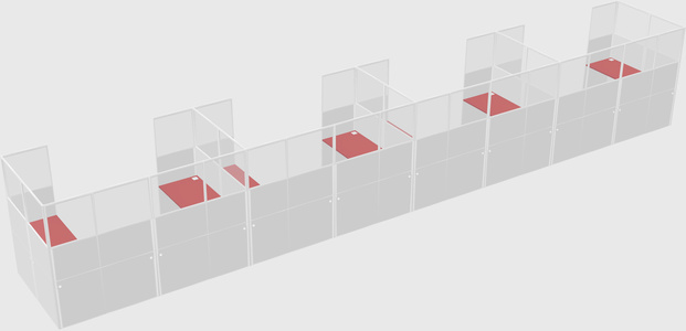 U-shaped cubicle