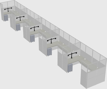 U-shaped cubicle