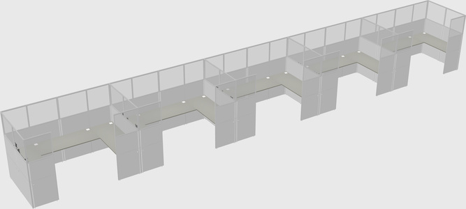 U-shaped cubicle