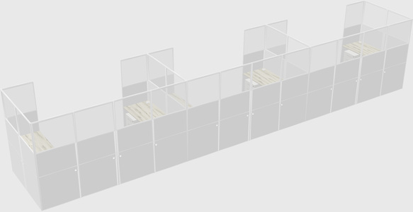 Cabine en u