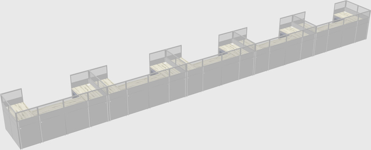 U-shaped cubicle