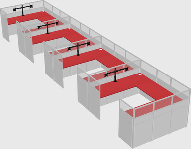U-shaped cubicle