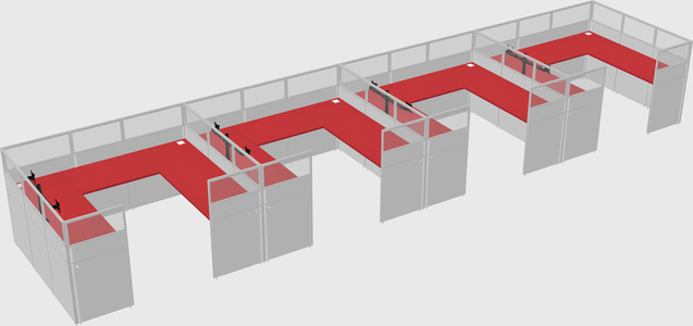 U-shaped cubicle
