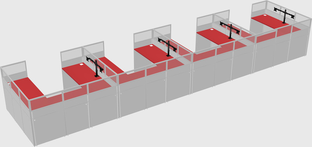 U-shaped cubicle