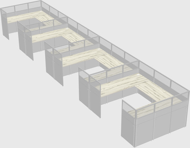 U-shaped cubicle