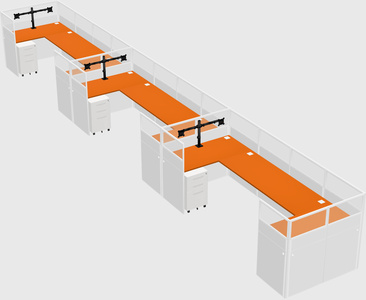 U-shaped cubicle