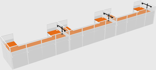 U-shaped cubicle